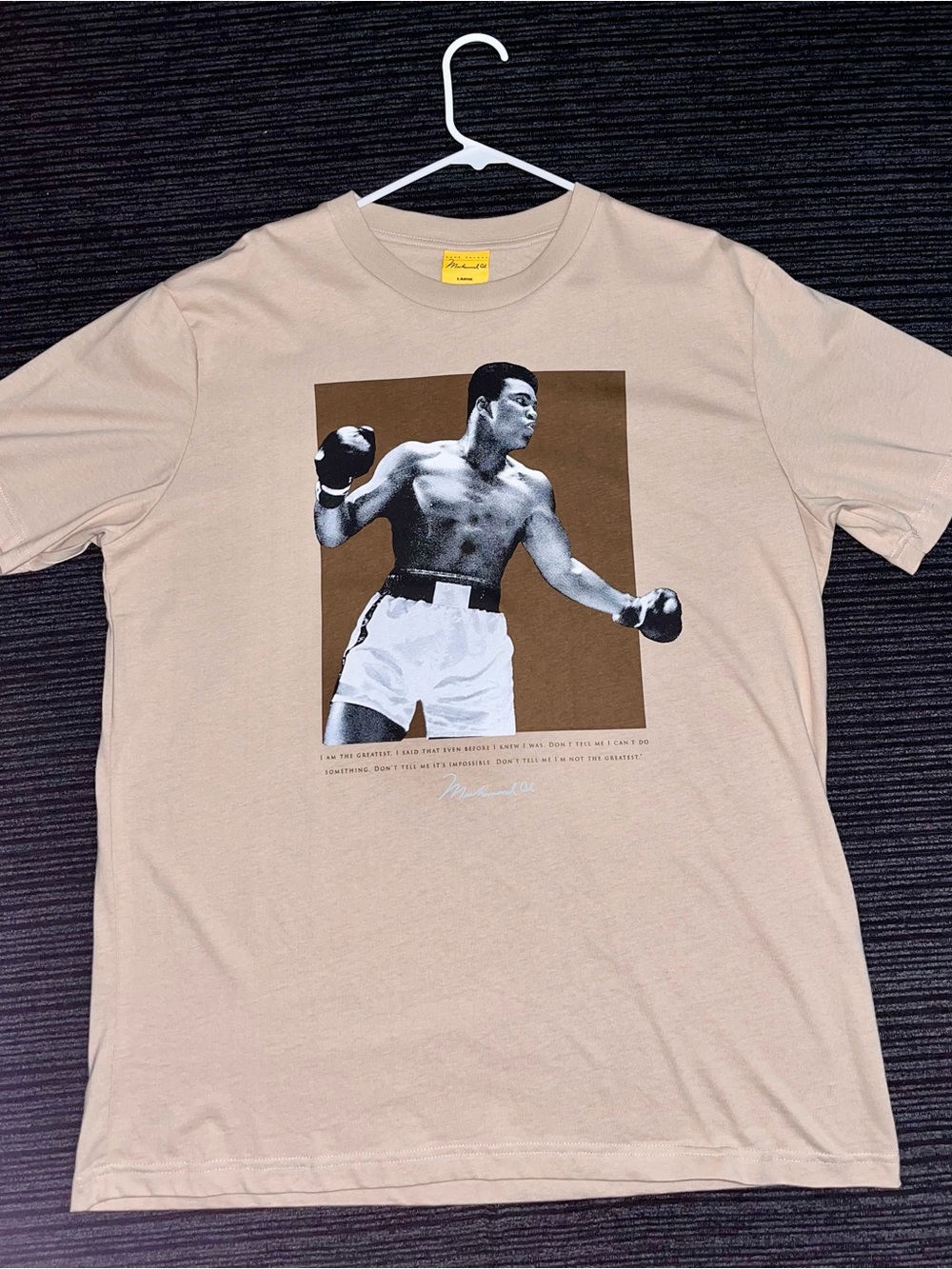 PALACE Beige Graphic Muhammad Ali Tee
